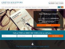 Tablet Screenshot of grieves-solicitors.co.uk